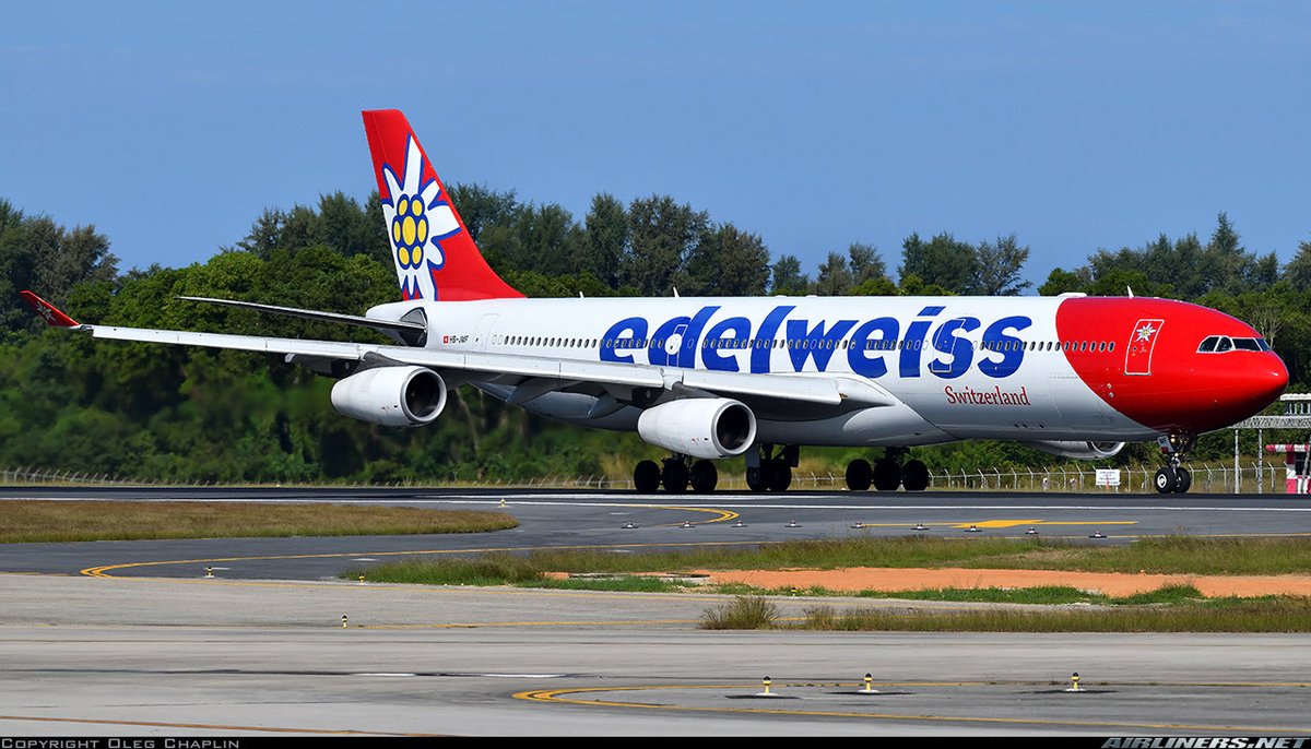 n194at's tweet image. Edelweiss Air
Airbus A340-313 HB-JMF
HKT/VTSP Phuket Intl Airport
December 7, 2023
Photo credit Oleg Chaplin
#AvGeek #AvGeeks #Airlines #Aviation #Airbus #A340 #HKT #Phuket #EdelweissAir