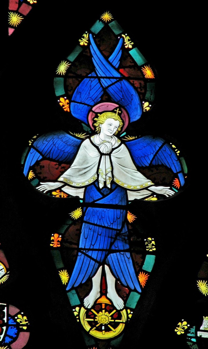 solas_na_greine's tweet photo. Seraph from the East window at Pusey House chapel, by Ninian Comper, c.1935-9 https://t.co/E4nrndrHya