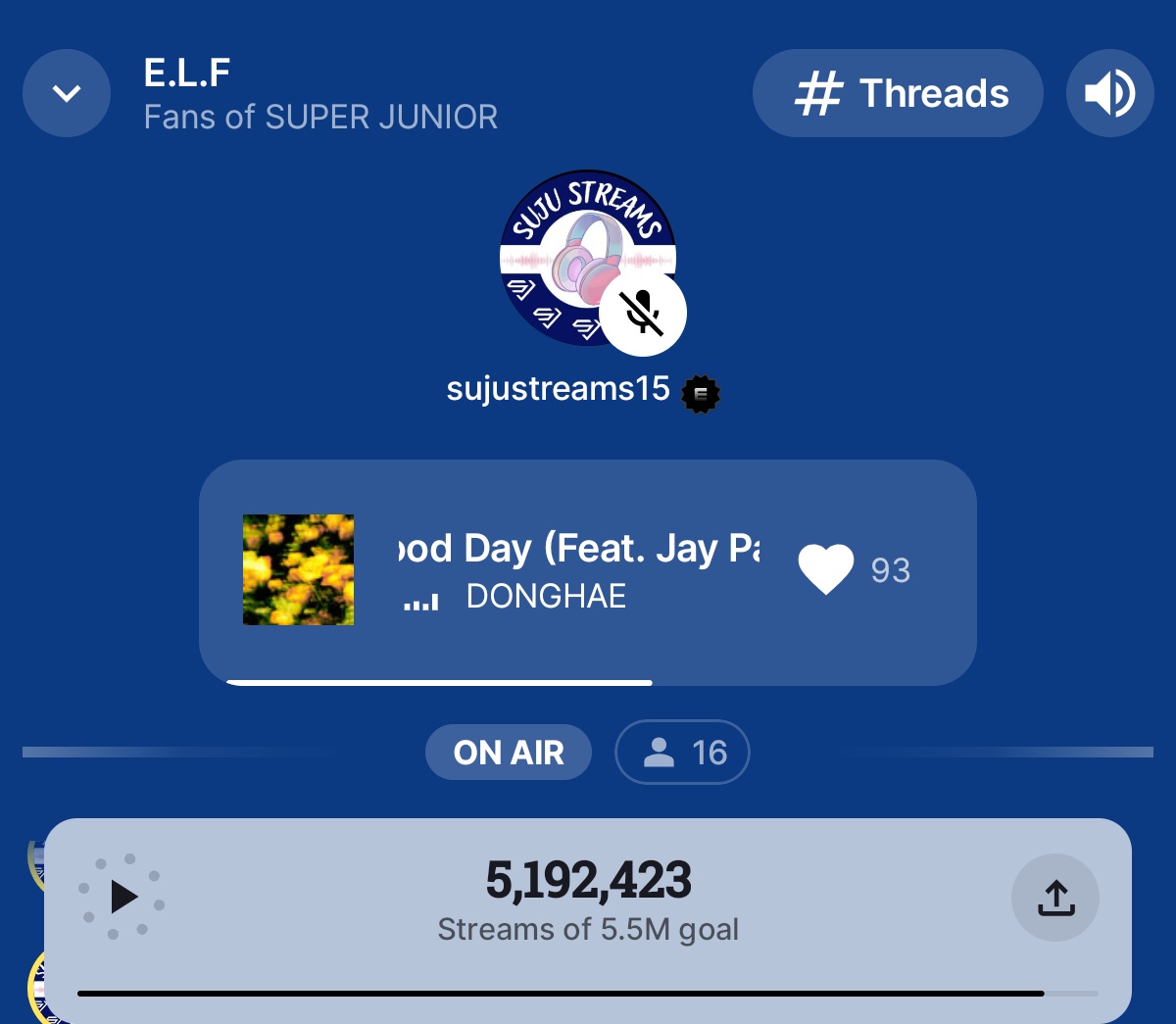 sujustreams's tweet photo. IT'S SUNDAY ☀️ 
And we're now on air listening #LoveIsPain by KangIn, #GoodDay by DongHae, #Chaosmyth by YeSung &amp; #Zhoumi6570 💙📻 

Join us now on stationhead 👇🏻 
🎙️ https://t.co/Snphbu8QJi

#슈퍼주니어 #SUPERJUNIOR https://t.co/S6VNs8eYFW