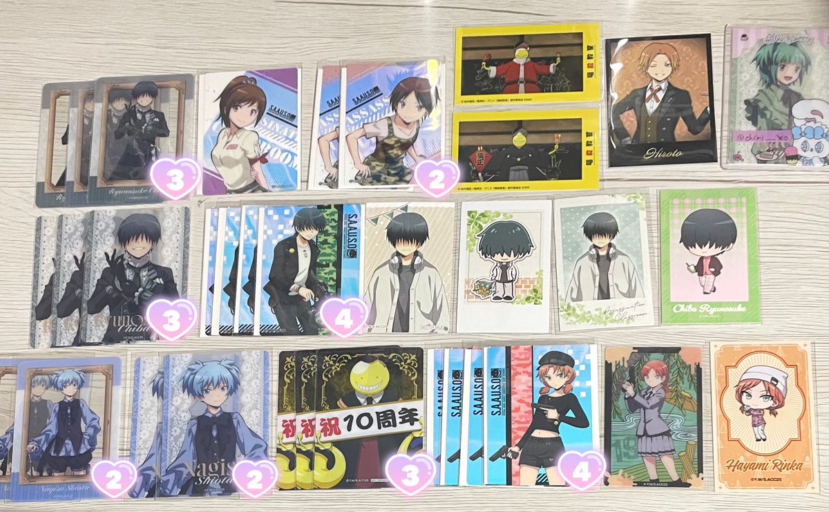 chiri___xo's tweet photo. 【交換 譲渡 買取】暗殺教室 缶バッジ カード 特典 

譲)画像参照

求)~定価/希望額＋送料or画像3.4 茅野カエデ

✧銀行振込(ゆうちょ)>PayPay(マネラ〇)希望
✧郵送交換希望

検索からもお待ちしております💌 https://t.co/HjzQnKZiBH