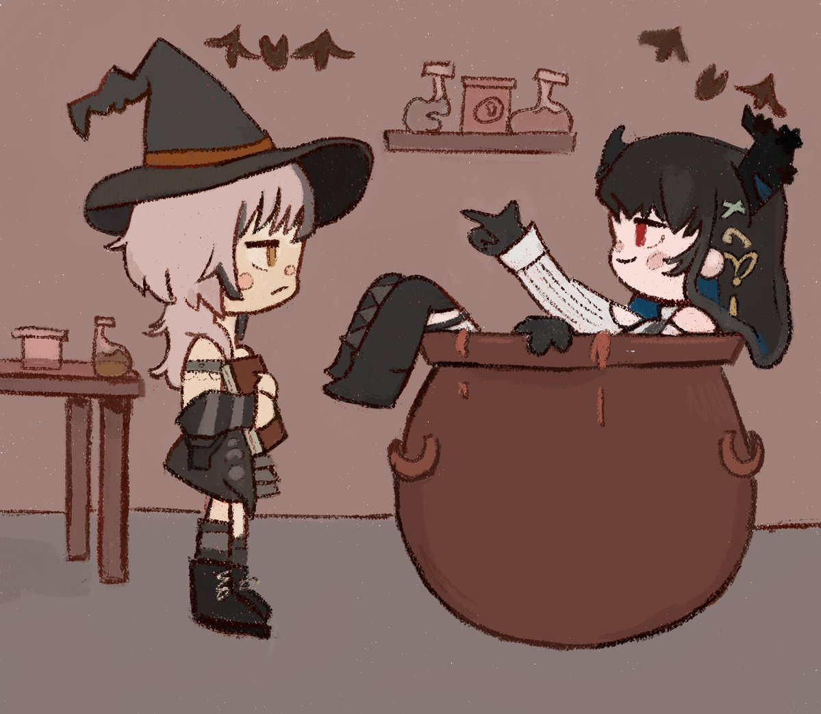 OrangeStar09's tweet image. N: Hiya Darling~ 
S: That was my dinner. 
N: You can have me! 
S: ...  
#ShiorinSketch #RavenCrafts #Repost