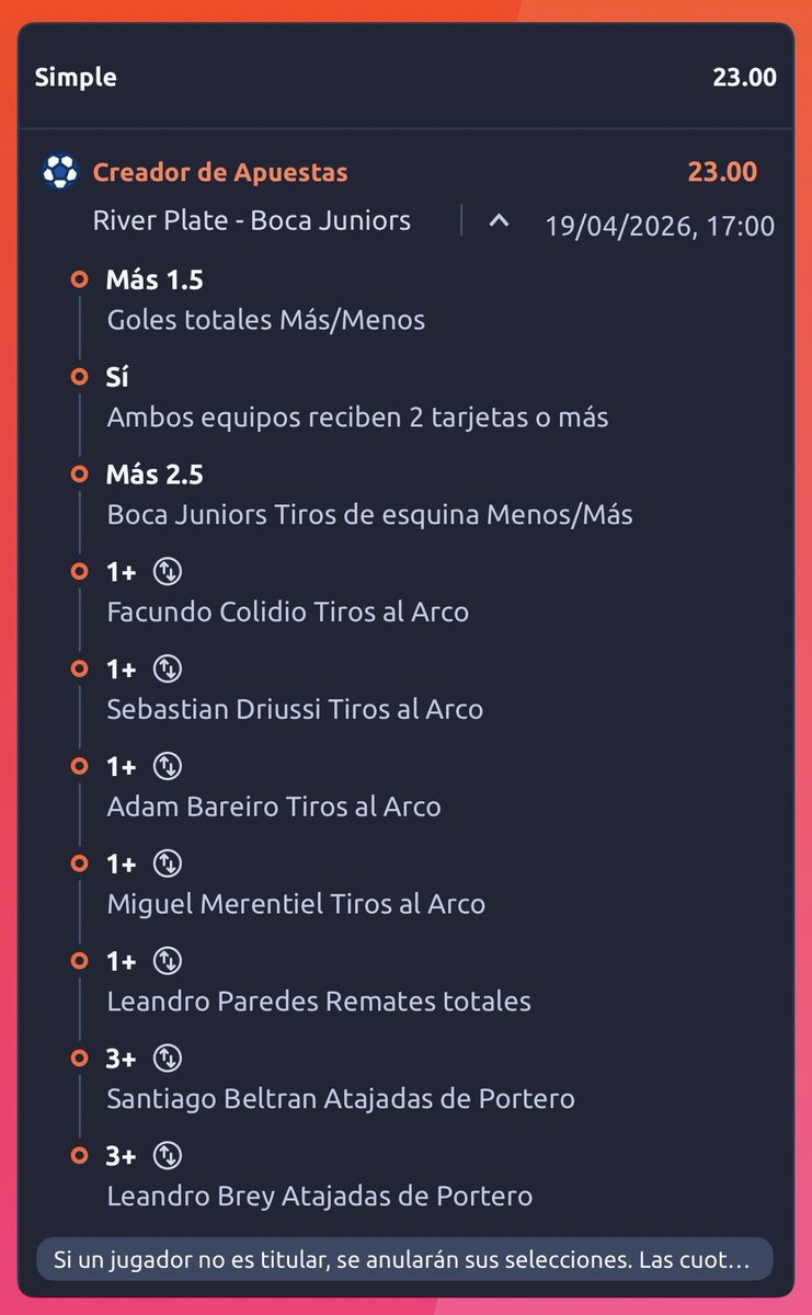 La cuota 23 más fácil que vi en mi vida