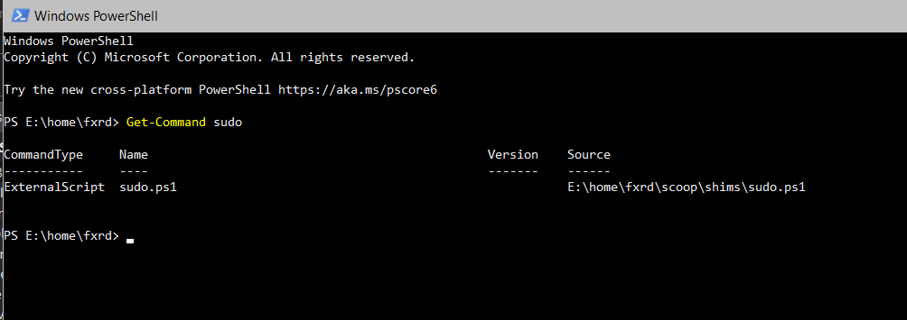 ferd9d's tweet photo. @bichwaa I've always installed this scoop package to add sudo to Windows. Glad to see it coming native. https://t.co/tY6C8HoKDq