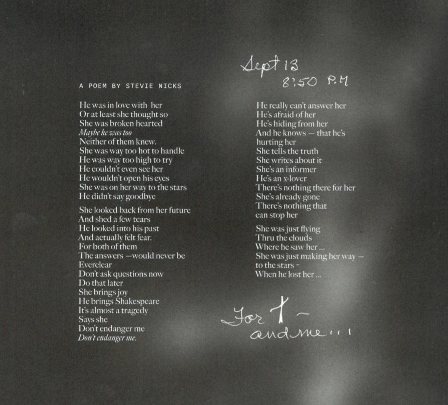 "for T and me" 

this poem of all time