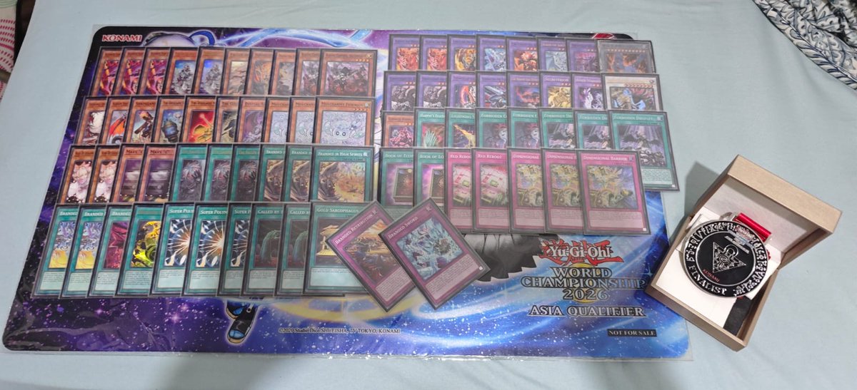 nazukiyurie's tweet photo. Yu-Gi-Oh! WCQ 2026 AE
R1 OX- vs Sky Striker
R2 OO vs Mitsu
R3 OX- vs Ryzeal
R4 OXO vs Maliss RT
R5 OO vs Branded DT
R6 OO vs Branded DT
R7 XOX vs Branded DT
Top32 OXO vs Branded DT
Top16 OO vs Branded DT
Top8 XOO vs Mitsu Ryzeal
Top4 XOO vs Mitsu Ryzeal
Final XOX vs CrystonK9 https://t.co/qf0pJVDcA4