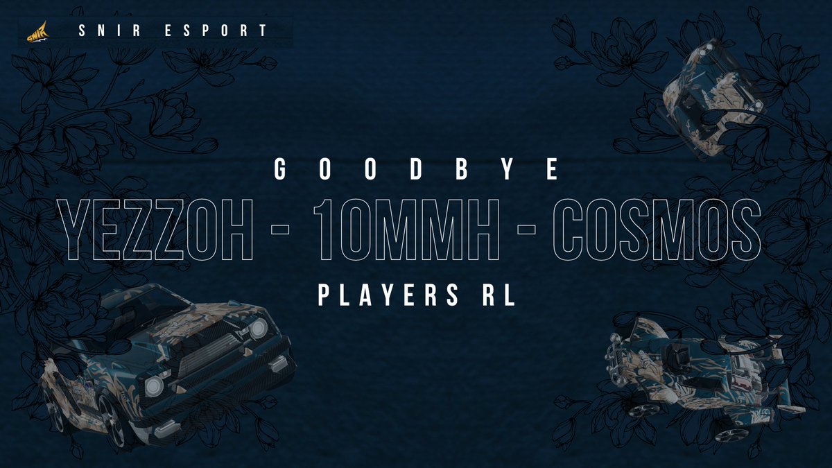 SniREsport's tweet photo. Merci pour tout @yezzohrl @c0sm0s_rl @ommhrll @atypeak__.

Après ce split Rocket League, vous quittez la structure… mais vous resterez à jamais la meilleure équipe de notre histoire.

Des souvenirs, des émotions, une trace indélébile. 

Ce n’est qu’un au revoir; 💙💛 https://t.co/QpufEtECJ8