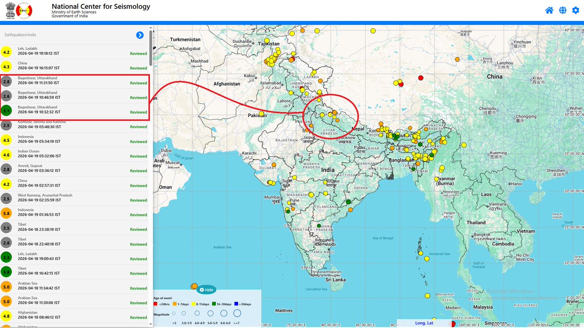epic_earthquake's tweet image. #Today three minor 3.1, 2.6, 2.8 #Magnitudes of #earthquakes happened near #Bageswar #Uttarakhand #India region,  As per our research &amp;amp; analysis 6.5 #Magnitude possible near this location &amp;amp; #tremors may surroundings of #Himalayan region

NCS : riseq.seismo.gov.in/riseq/earthqua…