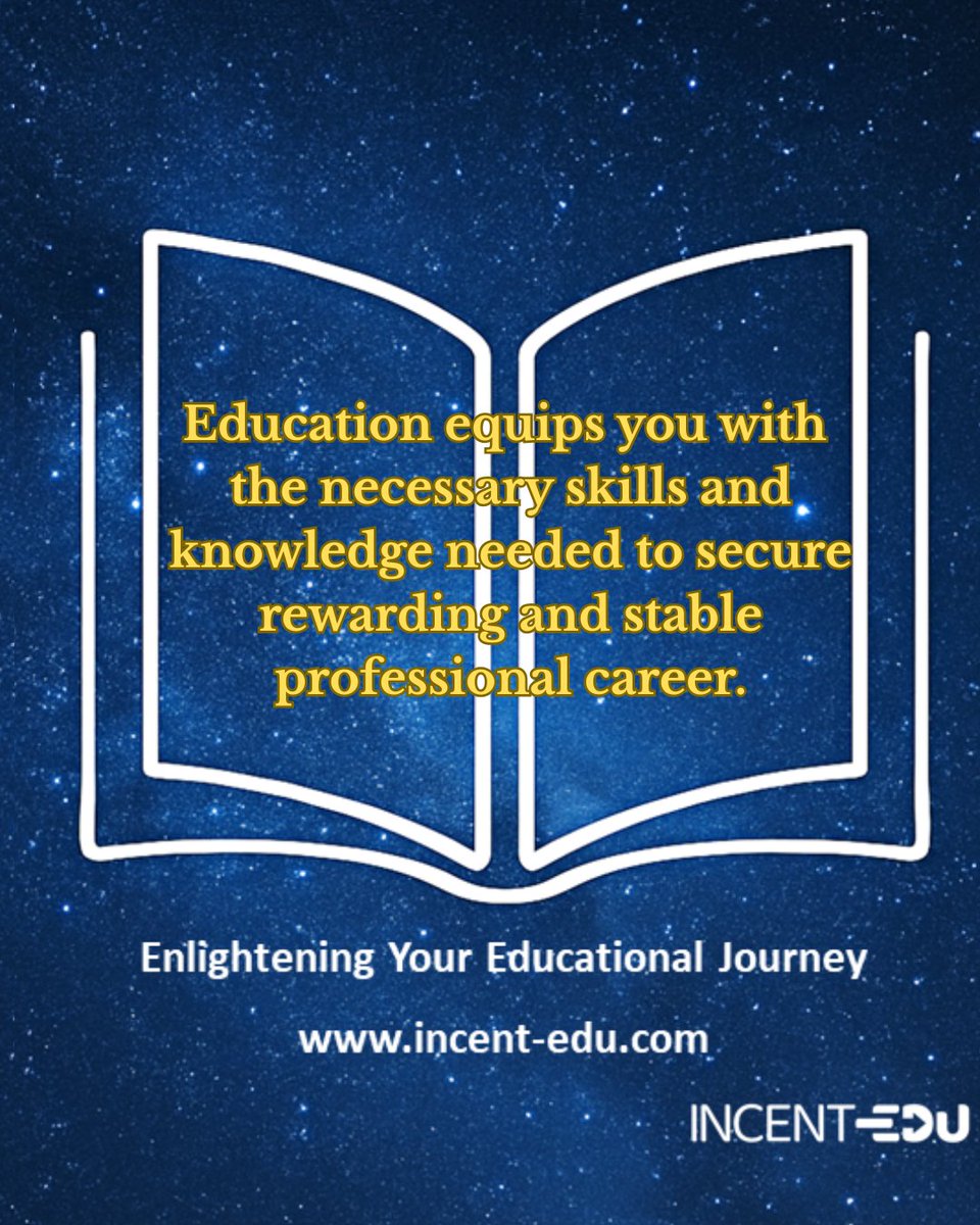 EduIncent92576's tweet image. Visit us at Incent-edu.com
#Education #College #University #Career #Motivation #Orientation #Application #FinancialAid #Scholarship #Coaching #School #Success