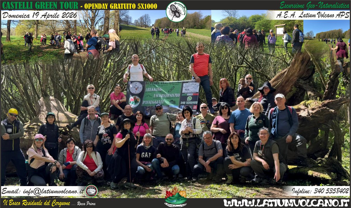 latiumvolcano's tweet photo. 𝟐𝟎𝟐𝟔 - 𝐈𝐋 𝐁𝐎𝐒𝐂𝐎 𝐑𝐄𝐒𝐈𝐃𝐔𝐀𝐋𝐄 𝐃𝐄𝐋 𝐂𝐄𝐑𝐐𝐔𝐎𝐍𝐄
OpenDay LV Gratuito grazie al 5x1000. Voi ci donate il 5x1000 e noi offriamo aventi outdoor gratuiti aperti a tutti e dedicati a chi non può permettersi spese nel tempo libero. @ILTrekking @Escursionismoit https://t.co/MQiloOD9ap