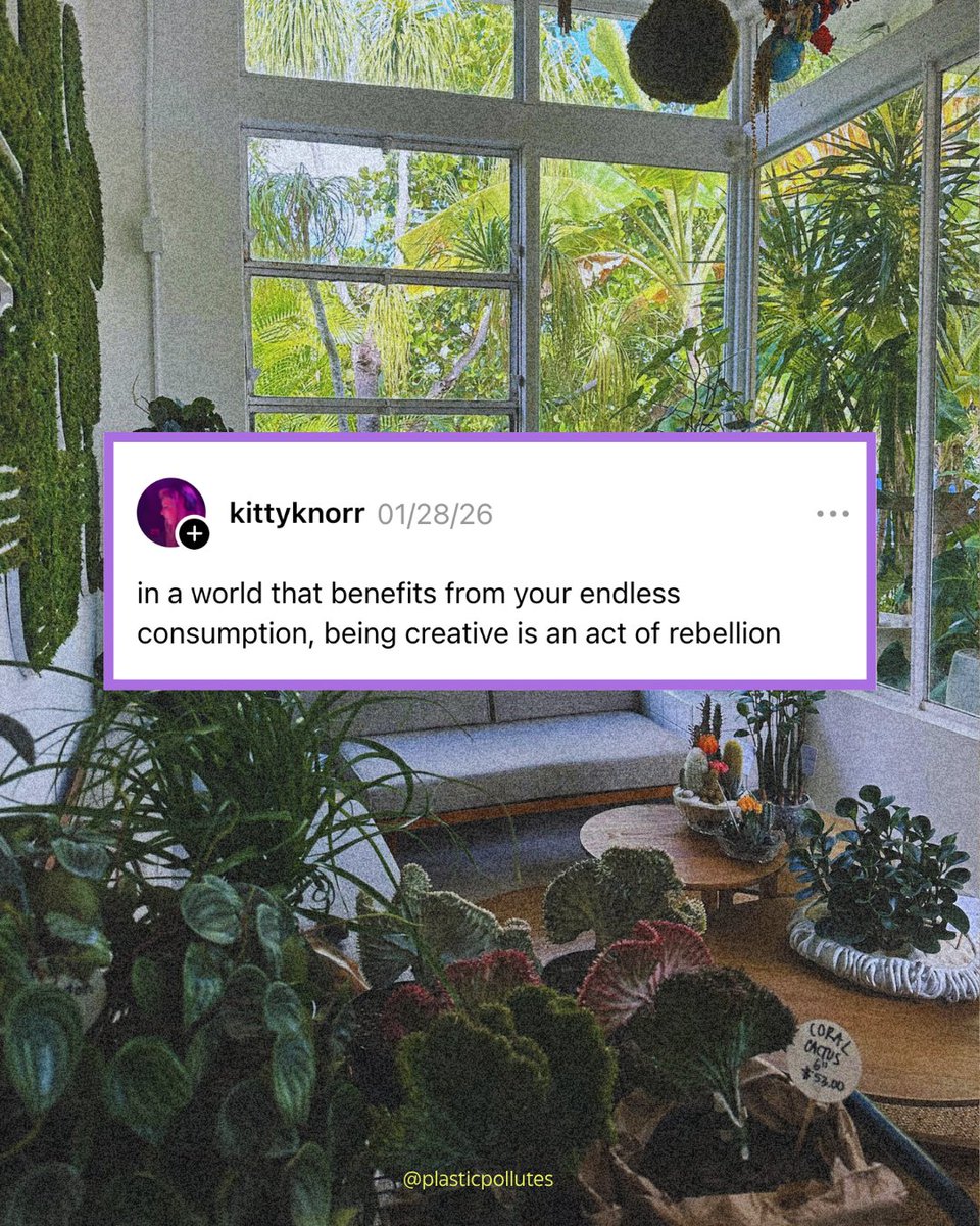 PlasticPollutes's tweet photo. Plastic is not in harmony with nature. 🍄 What if we built a world where polluting people and the planet was never part of the design? ⛰️☀️Happy Earth Week. 🌺🌳#PlasticFreeFuture #SolarPunk #PlasticPollutes #BreakFreeFromPlastic  #EarthWeek https://t.co/HJD2Ps63EZ
