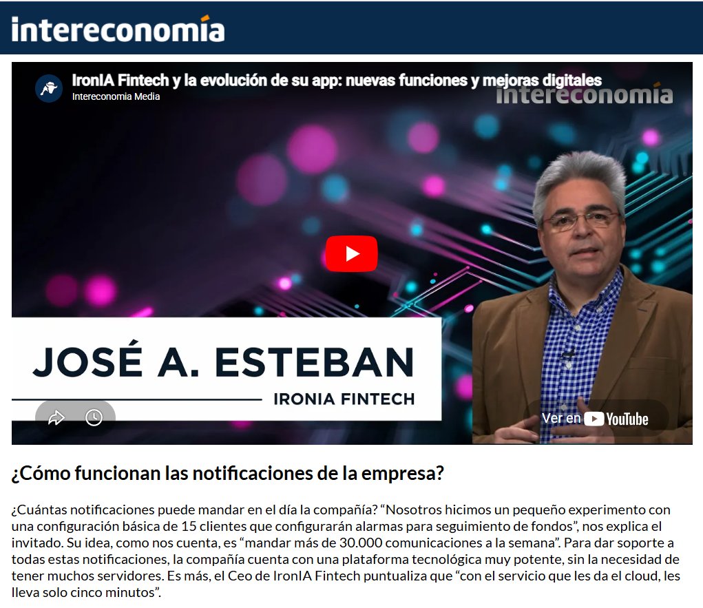 IronIAFintech's tweet image. Capital Intereconomía: La evolución de la App de IronIA Fintech.
intereconomia.com/programas/iron…
#app #tecnologia