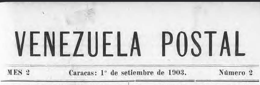 Stampsve's tweet photo. ¡Recién salido del archivo!
Acabamos de incorporar a la Biblioteca Filatélica de #Venezuela (BFV) un documento que te va a sorprender: "Venezuela Postal" (N° 2, año 1903).
Míralo aquí: https://t.co/Dz9r7wFcNE 
#Filatelia https://t.co/tIeDGmRp3a