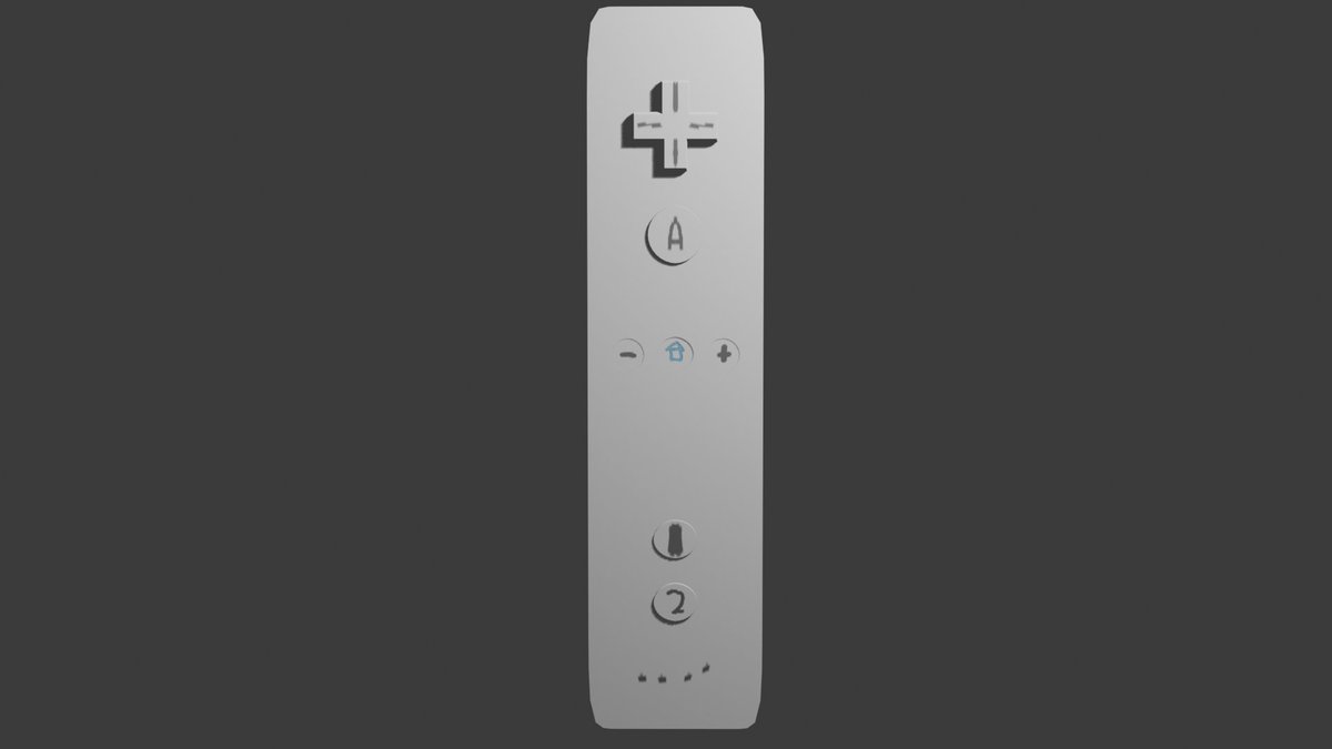 Teoriasreset's tweet image. Hice un Mando de la Wii, tendría que haber hecho el nunchuk, quizás, en algún futuro puede que caiga #3dart #3d