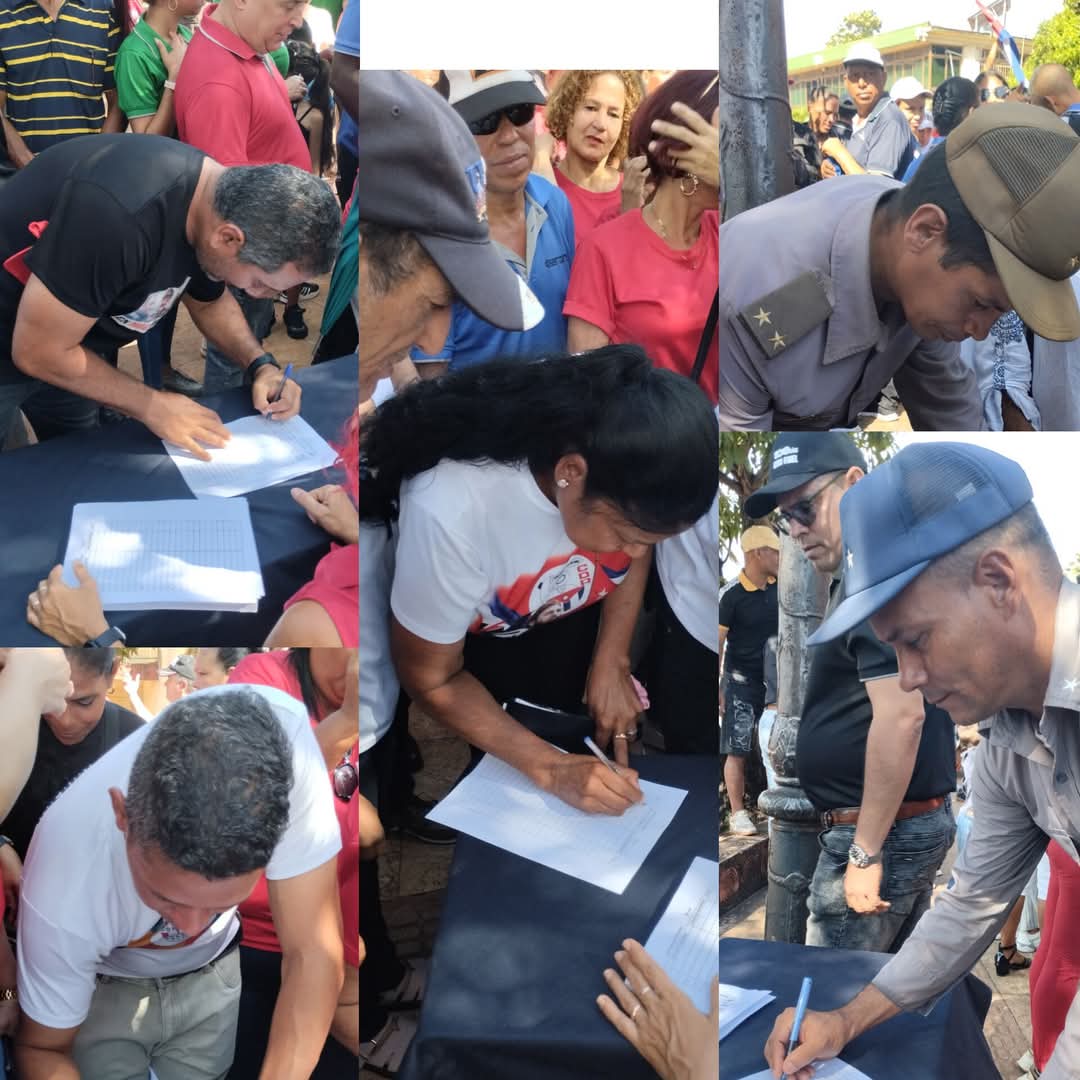 Serconi2022's tweet photo. 🇨🇺Hace 65 años, Girón fue la primera gran derrota del imperialismo en América. Hoy, #GirónEsHoy.Desde Moa hasta cada rincón de Cuba, el pueblo firma su compromiso: ni un paso atrás. El bloqueo duele, pero no rinde. Porque la Patria no se firma con miedo, se defiende con dignidad. https://t.co/wUtuAKOnuE