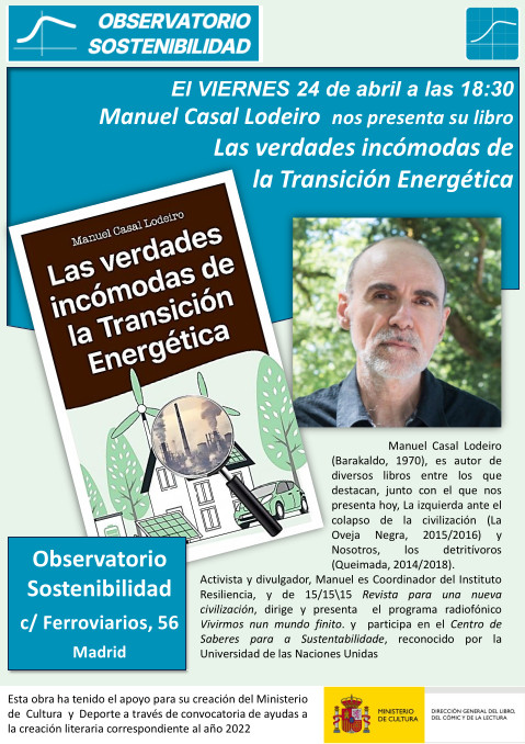 JorgeRiechmann's tweet photo. Viernes 24 de abril en Madrid, un libro básico para comprender las dificultades (y los autoengaños) de las transiciones energéticas: https://t.co/evlcpoirSD