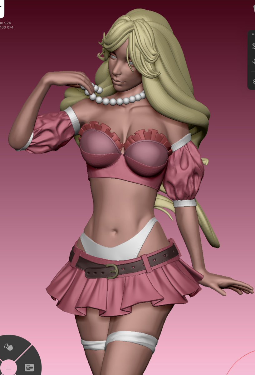 voilak3d's tweet image. My Princess Peach fanart WIP #zbrush #3d