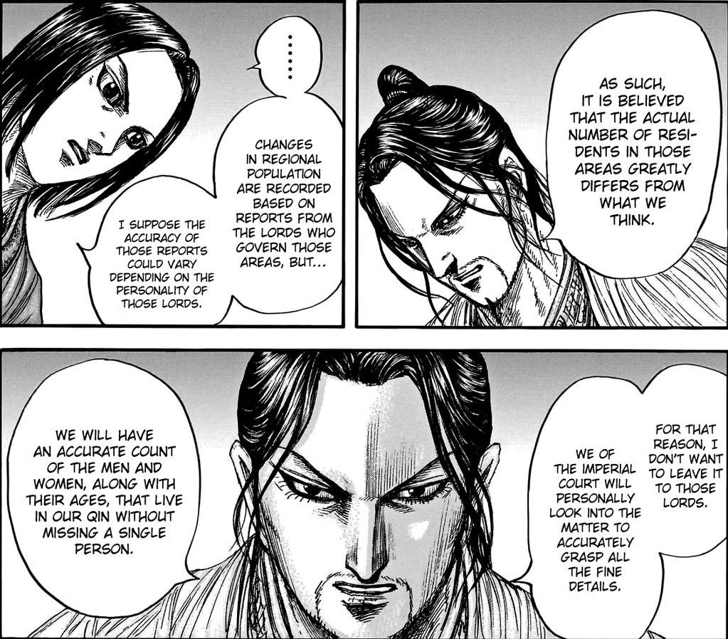 ShinMv7's tweet image. Oh so basically across Qin there are many small villages some are even founded by refugees so they don’t have an accurate count of them and it’s people so Shouheikun wants the court to take them into account but why?More soldiers more people to fight.

#Kingdom
#キングダム