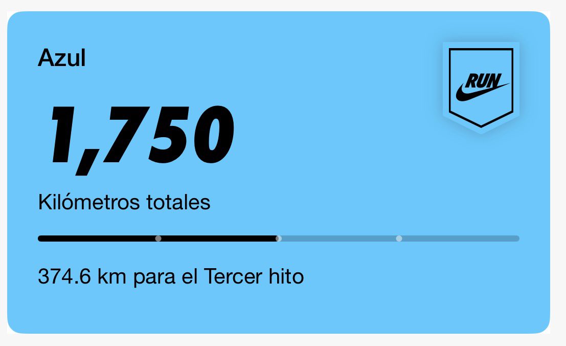isdegante's tweet image. Hoy regresamos al ruedo y llegamos a la mitad del nivel azul en #NikeRun 💪🏼💪🏼