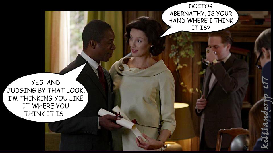 OutlandishScot's tweet photo. Here’s a #DrJoeAbernathy #Outlander rerun (in honor of Wil Johnson’s April 18th birthday) from @KiltLanderJP;  #WillJohnson  #caitrionambalfe https://t.co/0fvsXCFBiD