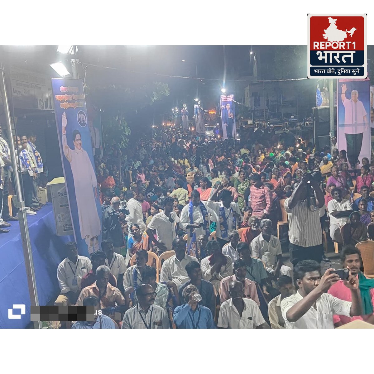 Report1Bharat's tweet image. तमिलनाडु के त्रिचिरापल्ली में आयोजित एक चुनावी जनसभा को लेकर बसपा के राज्यसभा सांसद रामजी गौतम ने कहा,
“जिसमें 90% महिलाएं थीं, लेकिन वीमेन रिजर्वेशन के बारे में इन्हें कुछ भी जानकारी नहीं थी। तमिलनाडु में उम्मीद की किरण दिख रही है।”

#WomenReservation #TamilNadu #BSP