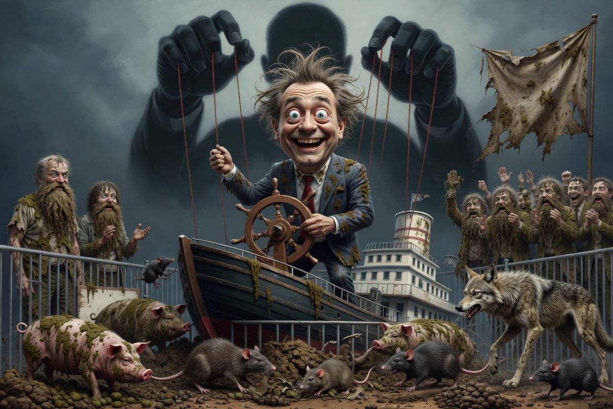 مهما حاول الإيديولوجي وصعد/نزل وكبر/صغر واستعرض/هدد لا يستطيع حتى إدراة حظيرة، فمقدار الفكر في مساحة عقله معدومة. نفاق مؤيديه مكشوف وكذب داعميه مفضوح. يظن أنه يدير الدفة فيتعامى عن خيوط مشغليه ويتناسى أن وجوده مرهون بشخطة ممحاة قلم وسيتم شطبه من قبل أسياده كغيره

#إيديولوجيات