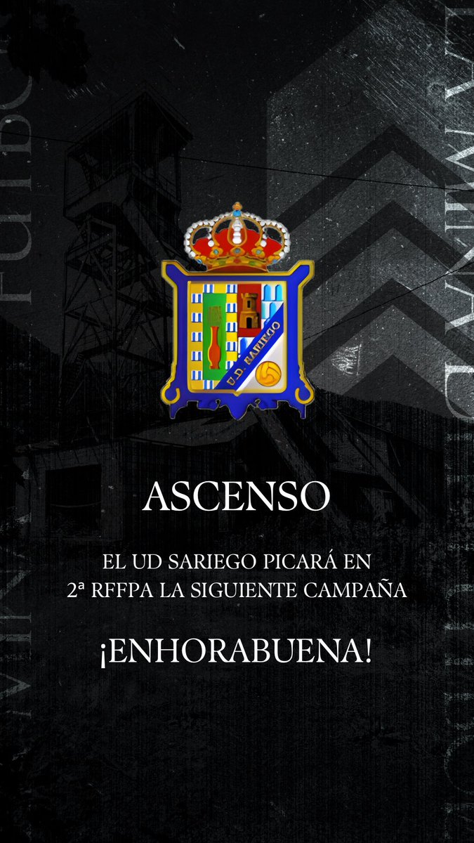 👏🏼 Con su contundente victoria por 5-0 ante el Riosa en el duelo directo, el Sariego se ha consagrado como campeón del grupo 3 de Tercera RFFPA.

Después de quedarse cerca el pasado curso, en esta ocasión sí que picarán en 2ª Asturfutbol.

🔝 ¡Enhorabuena!