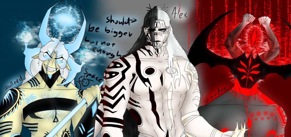 AlexSpicka's tweet photo. I need to draw this Trio again, PoJ Waleed, Alex and Wanderí brah... They will be the death of me
Oh yea and also drawing Father's Alex's concubines now too🥀
#PoJ #oc #drawingsㅤㅤ https://t.co/1DfDlX5gc7
