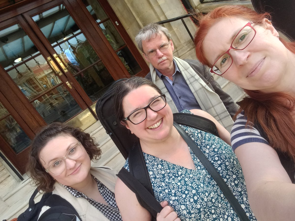 TDEDionysus's tweet photo. 2 amazing days for us 🎶😍

1st @HolySepulchreUK with @constanzachorus playing fabulous @mrhigginsmusic &amp; #Warlock, also Palmeri's evocative Tango Mass 

then rehearsing our new @mrhigginsmusic 6tet commission &amp; a 4tet by Patrick Case, at @RCMLondon - alma mater for some of us! https://t.co/ffHpqrQqjl