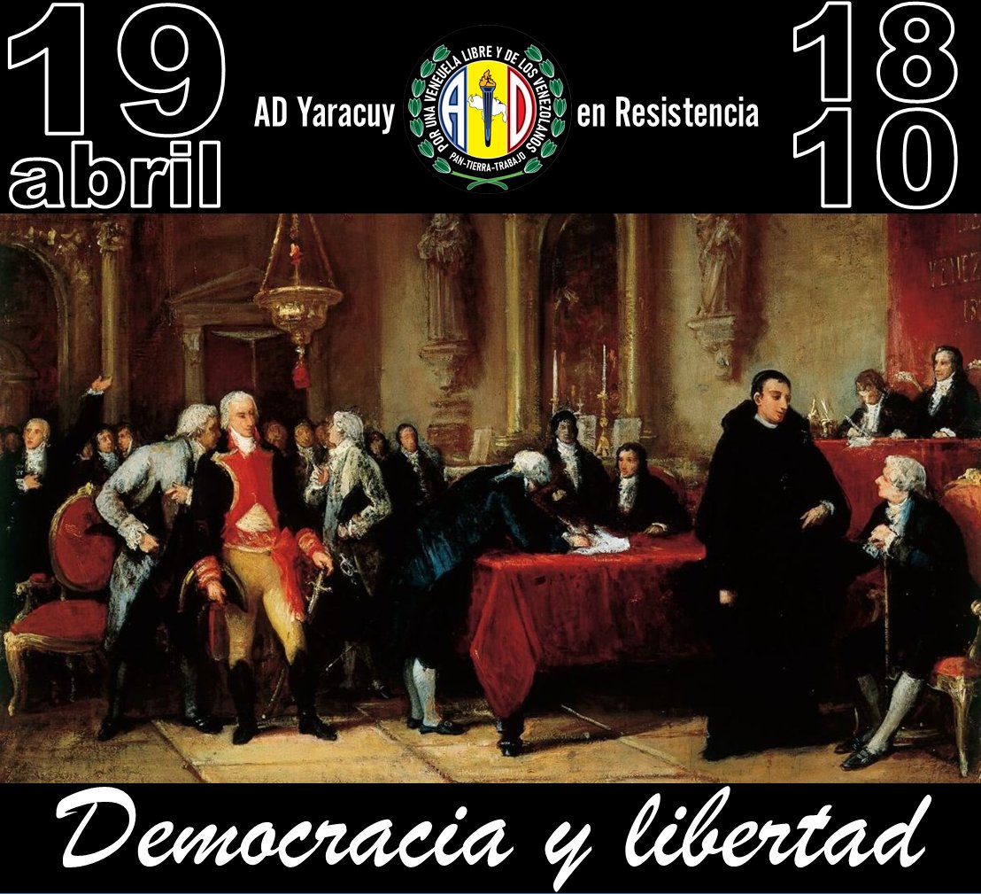 ADYaritagua's tweet image. ¡Venezuela, tierra de libertad! 🇻🇪Hoy conmemoramos 216 años del #19deabril de 1810, el inicio de nuestra gesta emancipadora.   ¡Honramos nuestra historia y el legado de quienes abrieron el camino a la independencia de nuestro país!    
#Independencia 
#19Abril 
#VenezuelaLibre