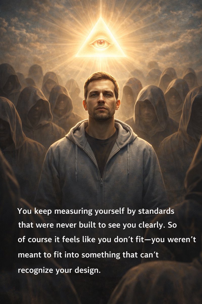 THAEDLIGHT's tweet image. You keep measuring yourself by standards that were never built to see you clearly. So of course it feels like you don’t fit; you weren’t meant to fit into something that can’t recognize your design.
#selfawarness
#light
