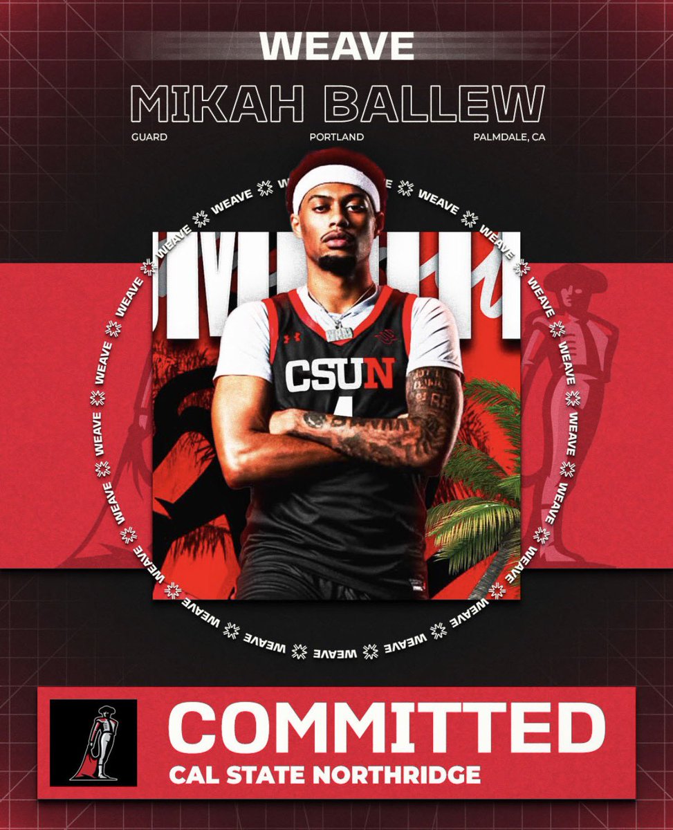 WEAVE's tweet image. Together with Mikah Ballew we are excited to announce his commitment to Cal State Northridge. #WEAVE 🧶