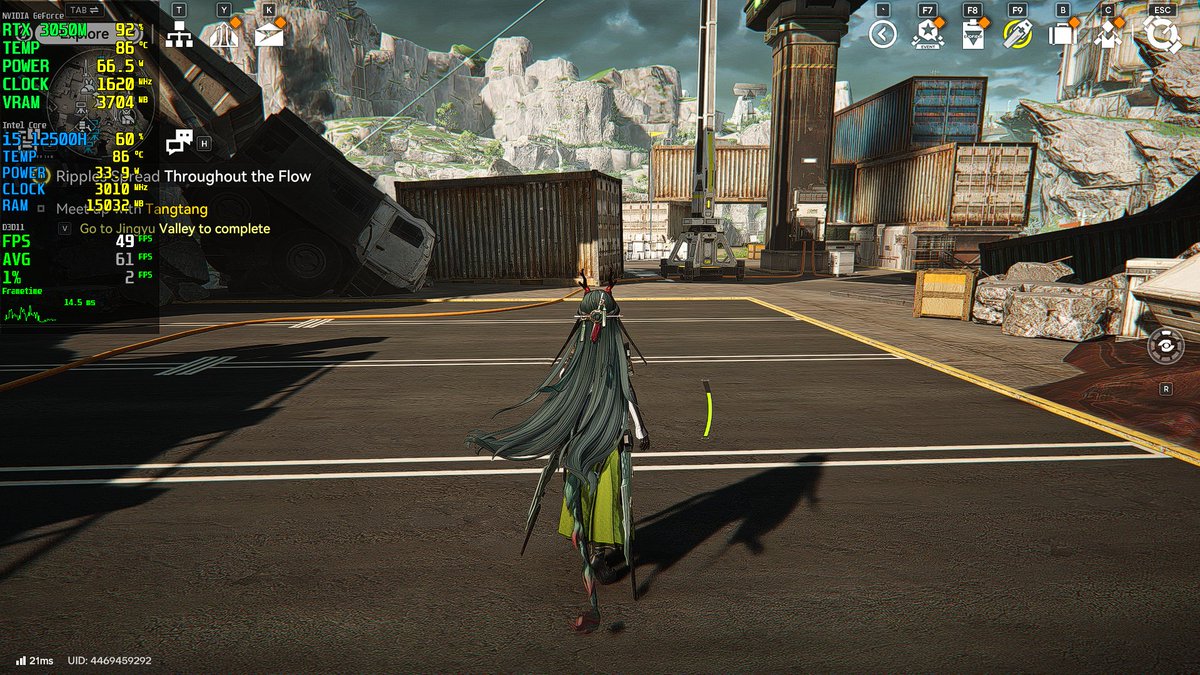 sitabyYT's tweet photo. There is something strange in this game. I’m using DLSS Performance, but the FPS I’m getting is lower than TAAU. 🤔

#ArknightsEndfield #Arknigths #RTX3050 https://t.co/20uKIun0DI