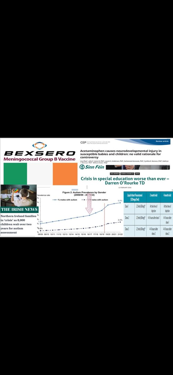 GoldbergDoron's tweet image. This 6 slides i made. Are the key to all autism.
3 doses of acetaminophen at age 2,4 and 12 mounth led to tsunamy of autism in countries adopted the "bexsero protocol". I manage to documents this medical mistake in 6 countries.
#canda #australia #irland #england #germany #israel