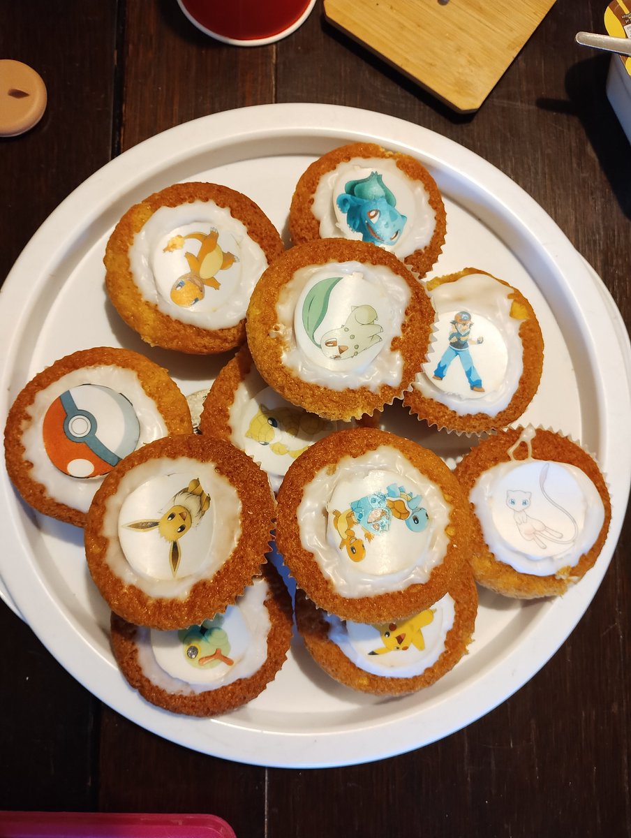 EmperorCJ2023's tweet image. My #Pokemon #cupcakes for my #birthday. #happybirthday #teaparty