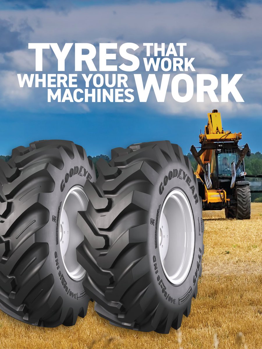 GoodyearFarmEU's tweet photo. Goodyear Farm Tires has added two new industrial products to its expanding range.

Designed with reinforced lugs, deeper grip, and enhanced stability, these tyres deliver reliable traction and durability in even the most demanding conditions - https://t.co/ML5Oa3PDsU https://t.co/moZPjwCVCL
