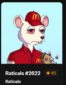 Reveal!

1/1 arrived and that made me happy. The art is even better than I expected. I'm following closely.

<a href="/RaticalsETH/">Raticals</a>