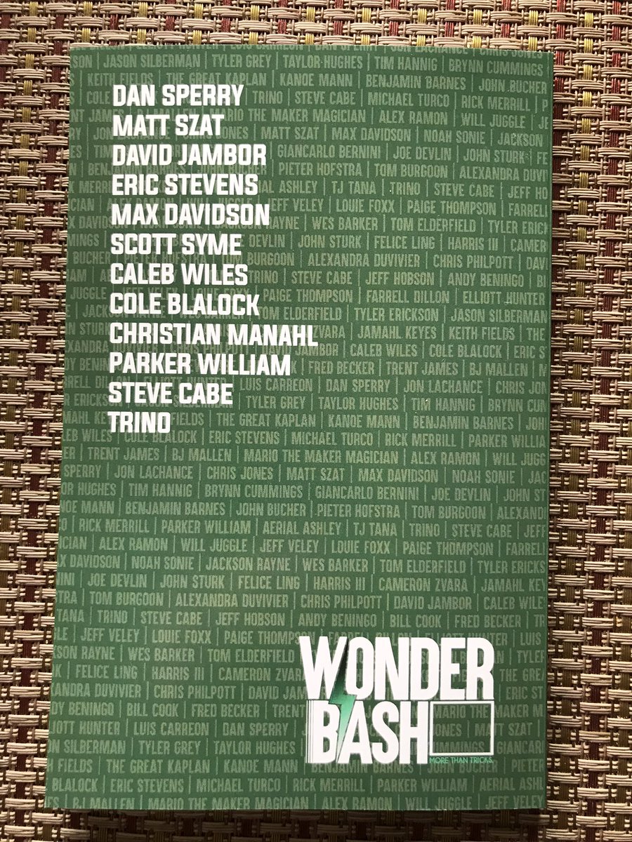 randmag's tweet photo. The WonderBash Book Release!  Edition #5!  Only available to registrants.  Compiled by Trino (main WonderBash producer) and Steve Cabe (designed, edited, and produced the book).  Published by Packed House Entertainment.  Printed by Brownlee Press.  Authors in pic 2, back cover. https://t.co/6G10XHxscl