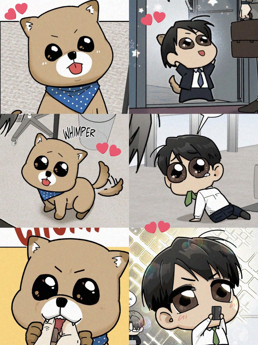 puddingmelons's tweet photo. little sajun who resembles eunkyeol's grandfather's litol jidol 🐶 and reminds eunkyeol that he's like a puppy all the time 😆😌🤭🐾🤎 
they are both so adorable 🥹😭🤎🤍 https://t.co/YBucxvNguC