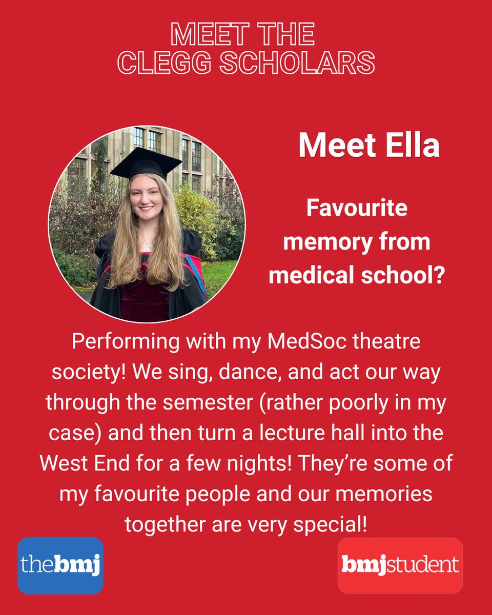 BMJStudent's tweet photo. Meet Ella 🌟 One of the 2026 Clegg Scholars here at the BMJ! https://t.co/dw9FXWL8XL