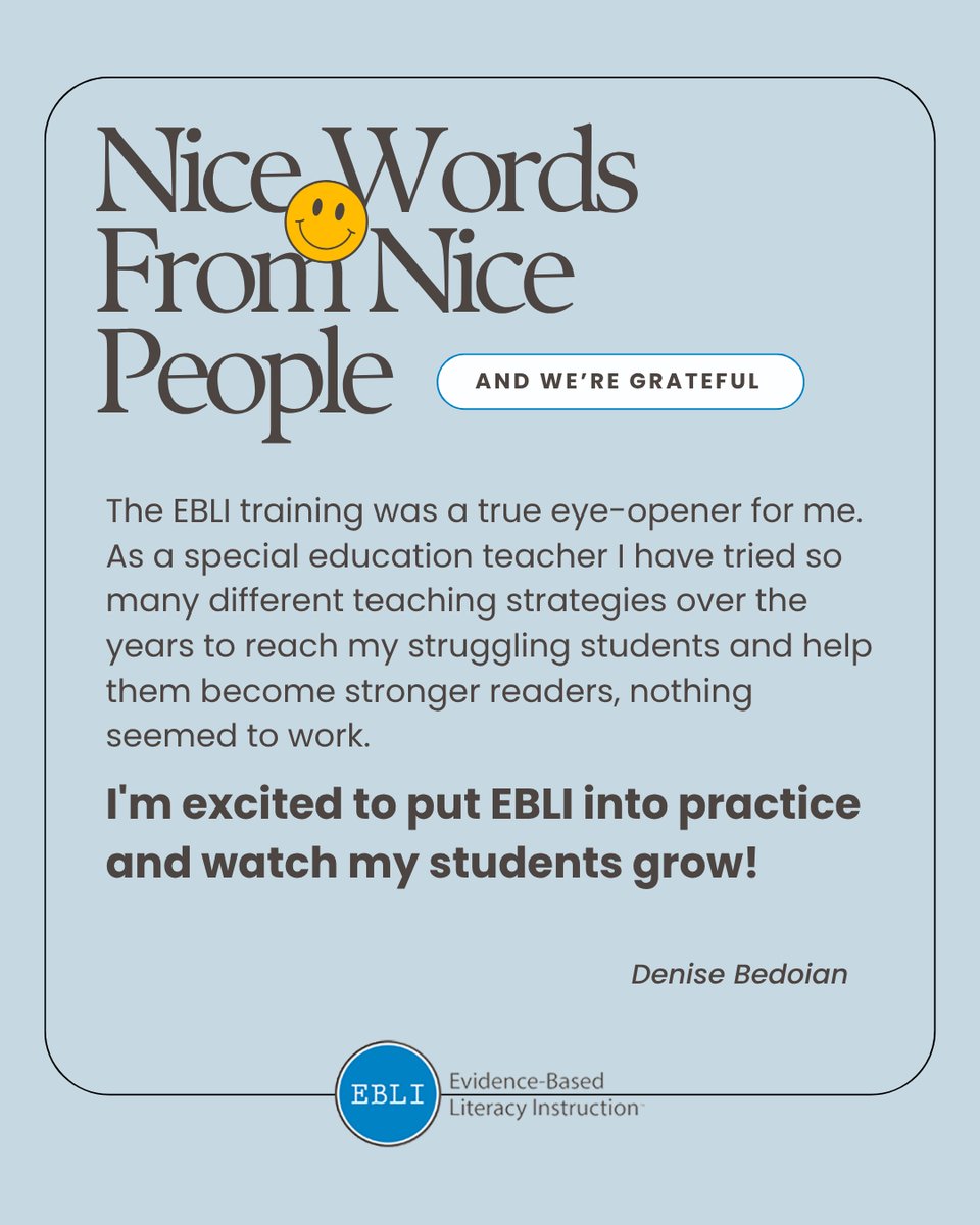 EBLIreads's tweet image. If you’re a special education teacher, you know the feeling.
You try everything, but nothing sticks.

Sometimes it’s not about doing more. It’s about doing what works.

Take a closer look: eblireads.com

#LiteracyMatters #SpecialEducation #EBLI