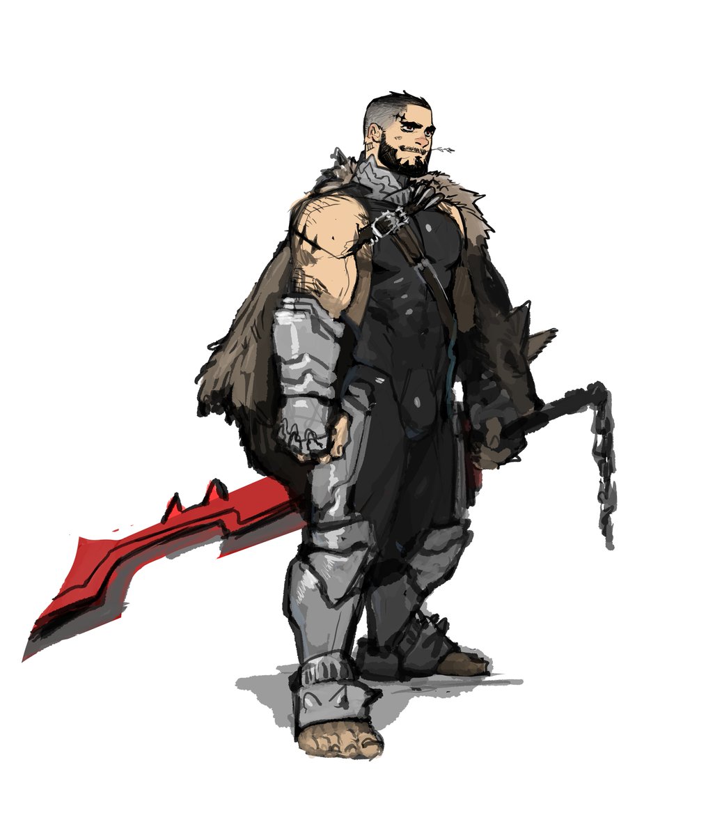 Philozoid's tweet image. I haven't really been wanting to share the generic unit designs but I was so happy with this I couldn't wait to unleash it. 

A thrill seeking, battle-hungry fighter, Champions walk down the road of strength and victory, dominating the frontlines. #LunaSanctus #indiegame #bara