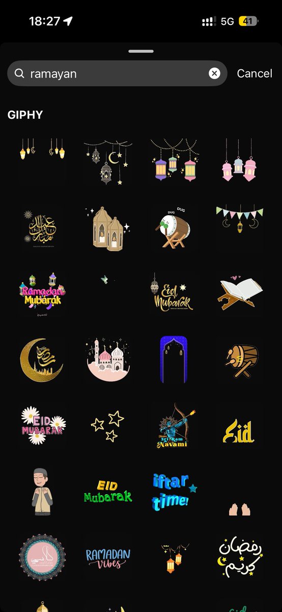 YASHANAND365's tweet photo. @instagram @Meta turns out when you type Ramayan on insta in gif search it gives you ramadan gifs instead. Not sure if this is a glitch. Please can you check and fix? @MIB_India @AshwiniVaishnaw https://t.co/A2BgHNEEWr