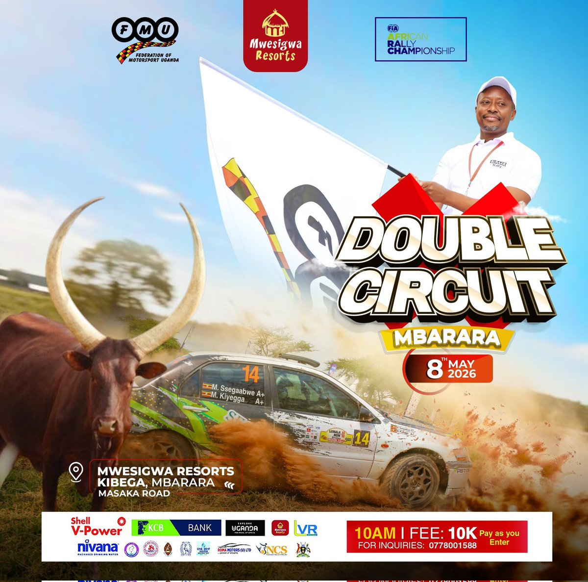 eugine_ug's tweet photo. The waiting is over!

Rukaari Stage (6.19KM) at @Mwesigwa_Resort, Kibega On 8th May 2026. 

🎟️ Fee: 10K (Pay as you enter)
For inquiries: 0778001588
#EquatorPosts | #MwesigwaResorts |#FMU | #ShellVpower  |#ExploreUganda |#AfricanRallyChampionship | #UgandaRally | #MotorsportUG https://t.co/pDiRIHEHLh