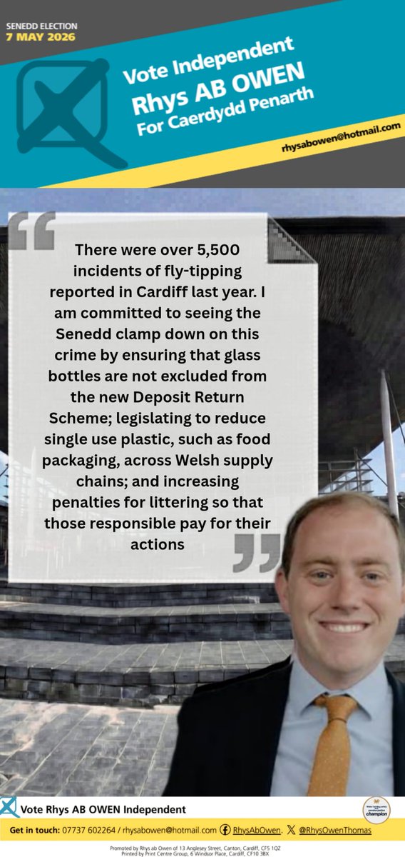 RhysOwenThomas's tweet photo. ♻️ Community Before Party

#SeneddElection #Cymru #Wales #VoteIndependent #RhysABOWEN #CommunityBeforeParty https://t.co/hJEx13mrbF