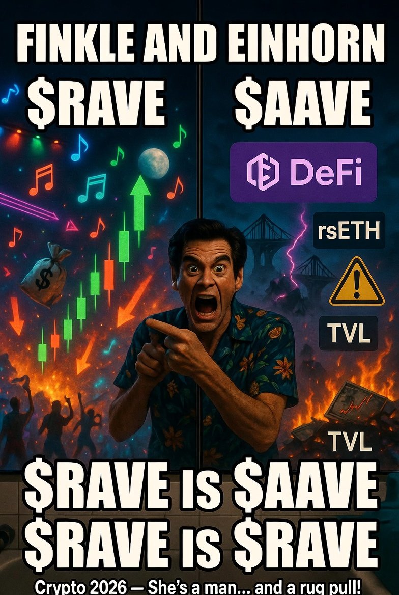 elonivek's tweet photo. Finkle and Einhorn.
$Rave and $AAVE
👽😁 https://t.co/jwlRbR74AT