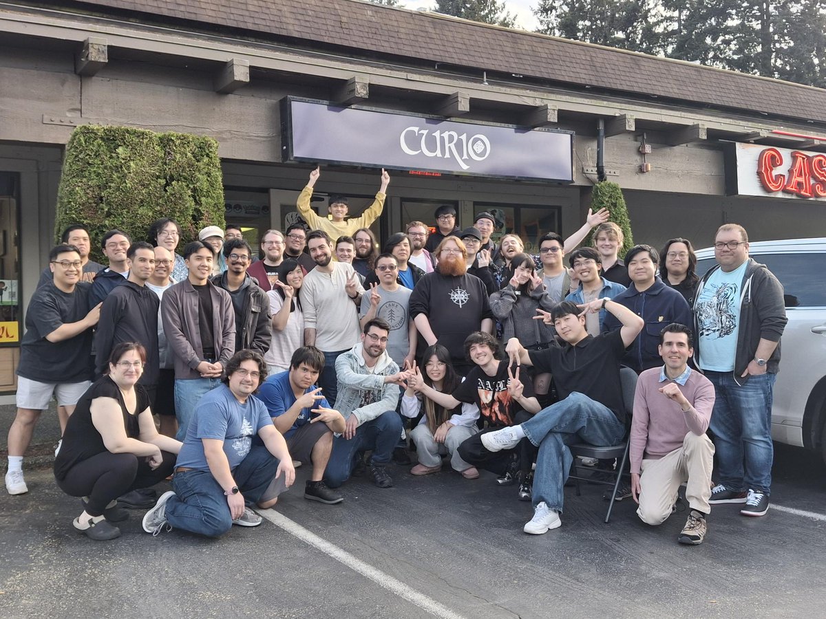 stu_spaceman's tweet photo. Over 40 players showed up for our Grand Archive pantheon potluck! Curio is the #1 Grand Archive store in the PNW and it's not even close ❤️ @sylidar @grandarchivetcg  Seattle regionals when? 🙌🏻 https://t.co/1zEfjleR3x