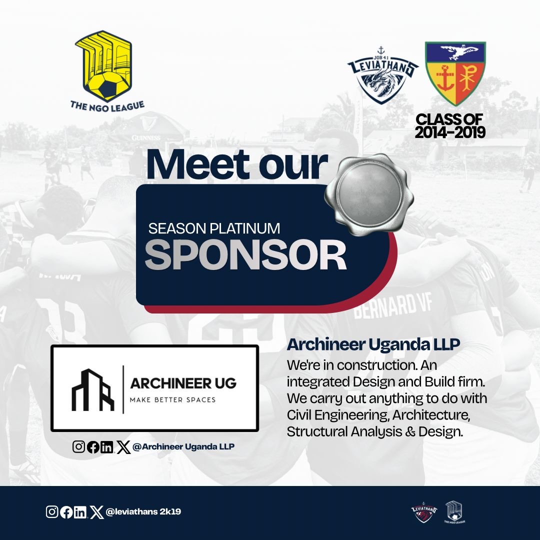Leviathans2k19's tweet photo. Built on strength. Driven by excellence. Welcome Archineer Uganda LLP - our Season Platinum Sponsor. Bringing our vision to light. #Leviathans2k19 #ArchineerUgandaLLP https://t.co/xkA2fJm8zO
