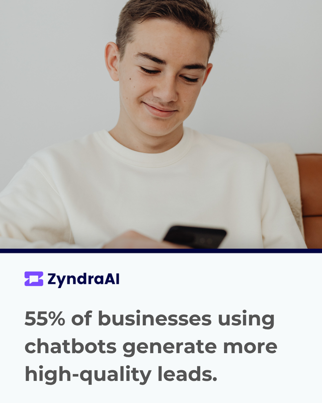 ZyndraAI's tweet photo. Lead generation isn't just about quantity—it's about quality, and chatbots excel at qualification. 🎯 

#LeadQuality #DidYouKnow #AIchatbots https://t.co/b5gr1RpyYw