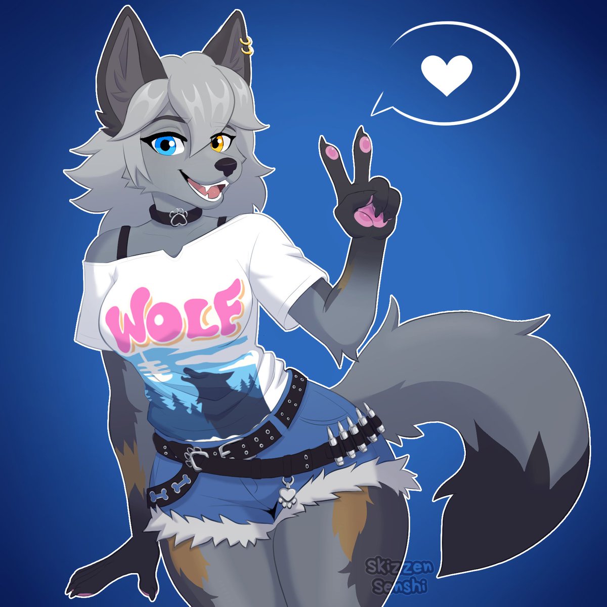 Skizzensenshi's tweet image. Wolfie says hi!

#furry #furryart #Fortnite #FortniteArt #fanart #digitalart #wolf #anthro #Wolfie #furryartist