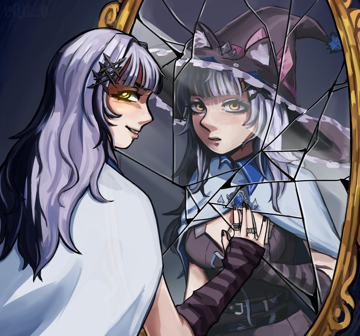OrangeStar09's tweet image. In the mirror, you see the darkest side of you 
But in the mirror, you find your one and only truth #ShiorinSketch #ENreco #Repost